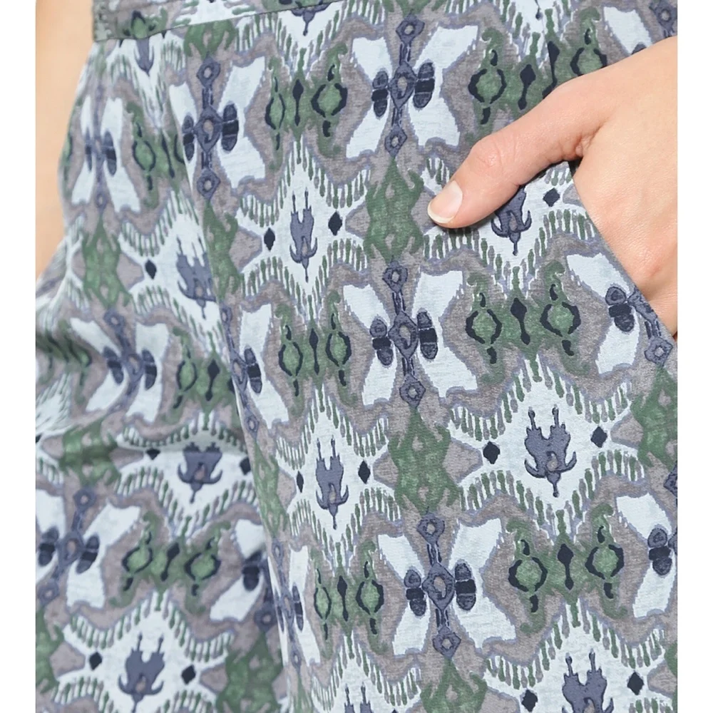 NWT Tory Burch Merin Print Silk Shorts in Bedford‎ Gray [SZ 0 ]